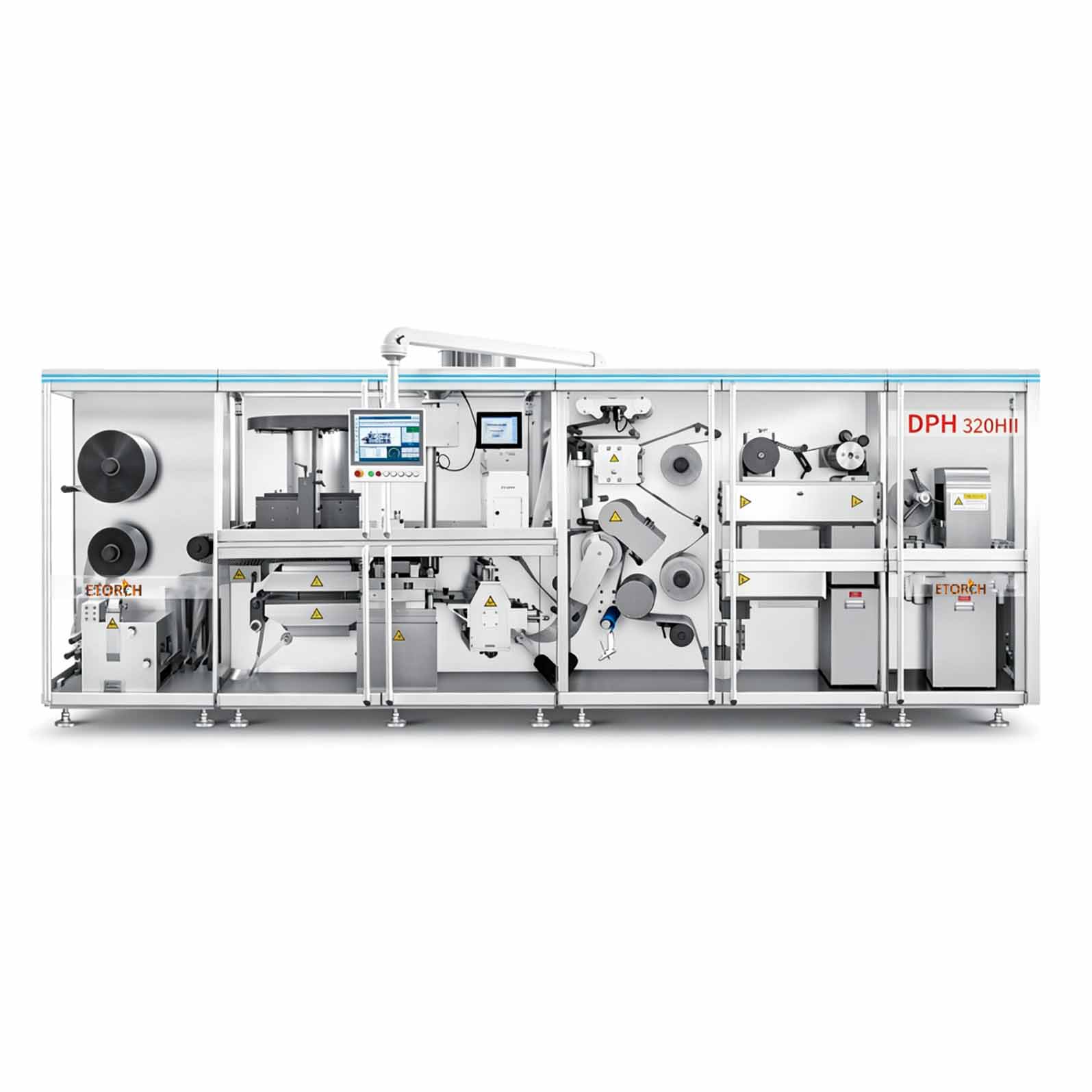 DPH320HII Máquina blisteradora de alta velocidad servo total tipo rodillo-placa para envases ALU/PVC y ALU/ALU
